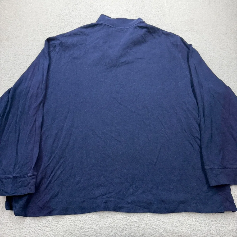 Polo‎ Ralph Lauren Estate Rib Navy Blue Quarter Zip Pullover Sweater Mens XXL